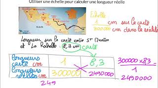 Utiliser une échelle pour calculer une longueur réelle [upl. by Nodnar]