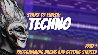 Start To Finish High Tech Minimal Techno  Part 1 Programing Drums and FX  FL Studio Tutorial [upl. by Adorne]