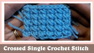 Crossed Single Crochet Stitch [upl. by Babette845]