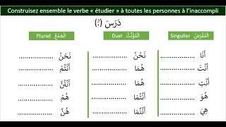 Japprends a conjuguer au présent المضارع المرفوع  AVEC LE PDF EN LIEN [upl. by Gaskill986]