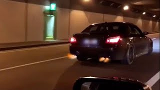 BMW M5 E60 V10 Supercharger 360kmh Autobahn amp Tunnel SOUND [upl. by Eidas70]