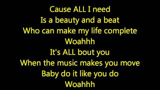 Justin Bieber Beauty and a Beat Acoustic Lyrics HD [upl. by Evoy]