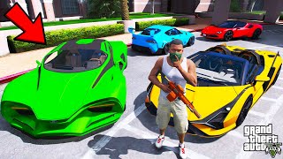 Franklin Stealing Billionaires Secret Sports Cars In GTA 5  SHINCHAN and CHOP [upl. by Naened414]