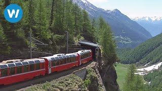 Worlds Most Beautiful Railway  The Bernina Express [upl. by Nylrad]