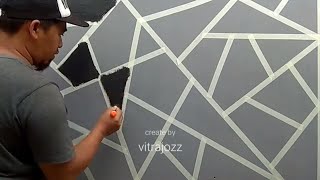 How to Paint Geometric Wall [upl. by Hortensa957]