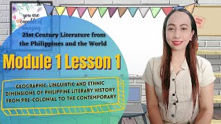 21ST CENTURY LITERATURE  MODULE 1 GEOGRAPHIC LINGUISTIC AND ETHNIC DIMENSIONS  GRADE 11 [upl. by Leonard]