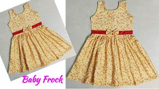 Simple Baby Frock Cutting and Stitching for 45 year Baby Girl [upl. by Shelia]