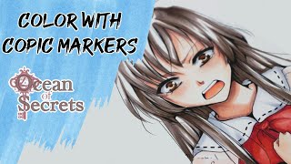 How to color Manga with Copic Markers [upl. by Drehcir]