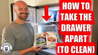 Samsung Refrigerator  How To Take Apart Drawer for Cleaning [upl. by Acinaj]