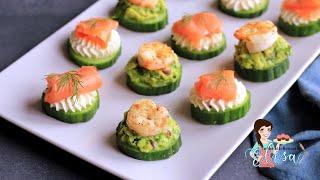 The Best Appetizers Recipe  Seafood amp Cucumber Appetizers [upl. by Aicilanna]