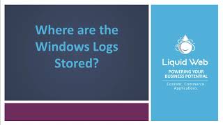 Where are the Windows logs Stored [upl. by Nosnek541]