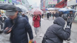 Seoul Korea  Namdaemun Market Walking Tour  4k video [upl. by Buke]