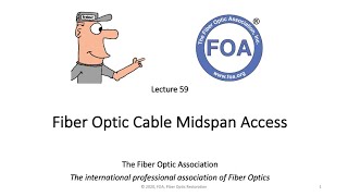 Lecture 59 Fiber Optic Cable Midspan Access [upl. by Hayikat]