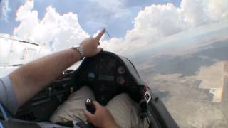 Glider Cockpit Tour While Flying Between the Clouds [upl. by Hselin369]