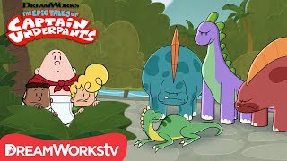 Dinosaur Pranks  DREAMWORKS THE EPIC TALES OF CAPTAIN UNDERPANTS [upl. by Noreik]