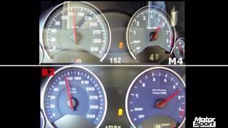 0200 kmh  BMW M4 VS Alpina B3 Biturbo Motorsport [upl. by Navad281]