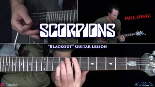 Scorpions  Blackout Guitar Lesson [upl. by Rendrag54]