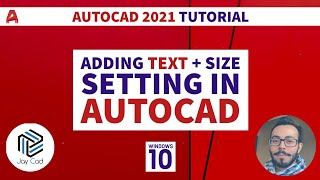 Autocad Text Tutorial  How To Add Text in Autocad 2021 [upl. by Nela36]