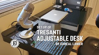 Tresanti adjustable desk set up trouble shooting and features [upl. by Rambort86]