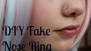 DIY How to Make a Fake Nose Ring [upl. by Perretta]