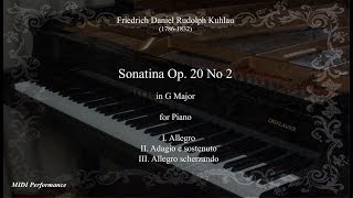 Friedrich Kuhlau Sonatina Op 20 No 2 in G Major Complete [upl. by Eiger686]