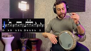 🔹DARBUKA TUTORIAL  MALFUF Patterns 1 [upl. by Ellehcor]