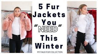 5 Fur Coats You NEED this Winter  My Faux Fur Collection [upl. by Tyrus]