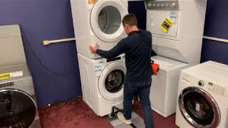 How to Safely Move Stacked Laundry Equipment with an Airsled [upl. by Christel]