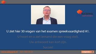 EXAMENTRAINER A1  Spreken  30 vragen  set 1 2025 [upl. by Clayton547]