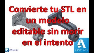 Cómo convertir un STL en IPT  Autodesk Inventor [upl. by Diraf935]