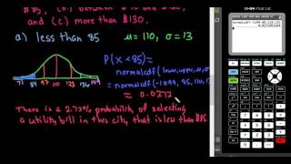 Probabilities in a Normal Distribution  TI84 [upl. by Miksen134]