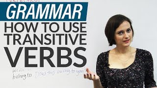 English Grammar How to use TO with transitive verbs [upl. by Elumas]