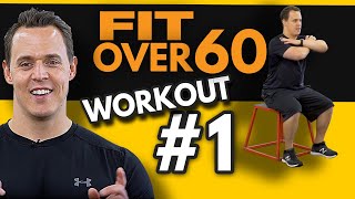 Fit Over 60 Workout 1 BEGINNERS FULL BODY [upl. by Naujet]