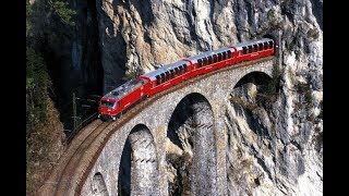 Bernina Express  Scenic Train Ride Switzerland HappyRail [upl. by Honan595]