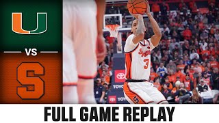 Miami vs Syracuse Full Game Replay  202324 ACC Men’s Basketball [upl. by Shifrah]