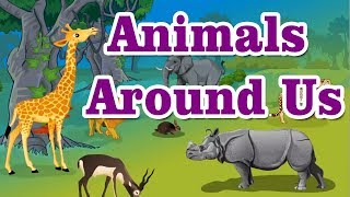 Class1  EVS  Animals Around Us  Land Animals [upl. by Mirak461]