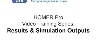 HOMER Renewable Energy Software Training  Results amp Simulation Outputs [upl. by Infield731]