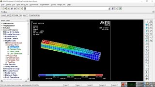 Ansys Tutorial  beam analysis [upl. by Eniamrehc]