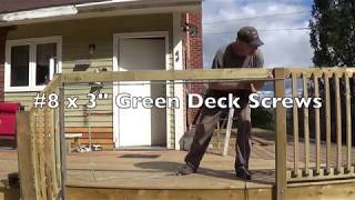 DIY Deck Part 12  Attaching Railing amp Balusters [upl. by Mayor617]