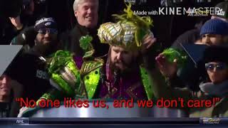 Jason Kelce  “No One Likes Us”  Philadelphia Eagles Parade Song w lyrics [upl. by Corwin]