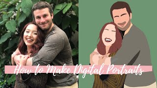 How to Make a Digital Portrait Illustration with Procreate  How I use my iPad to Illustrate People [upl. by Southworth]