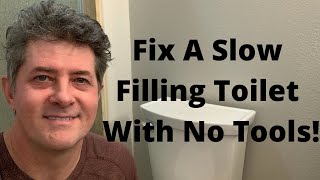 Fix A Slow Filling Toilet TankWith No Tools [upl. by Effie]