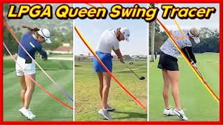 LPGA Top Leaders Various amp Beauiful Swing Tracers [upl. by Rubliw]