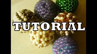 Beaded Balls  Kulki koralikowe TUTORIAL  Qrkokopl [upl. by Yuk477]