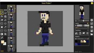 Piskel  Pixel Art Walk Cycle [upl. by Nyladnewg]