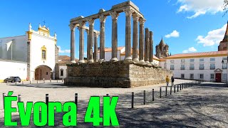 Evora Portugal Walking tour 4K [upl. by Tory]