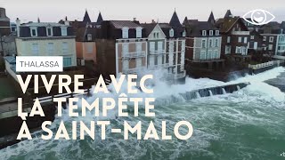 Vivre avec la tempete à SaintMalo  Thalassa [upl. by Nodnahs]