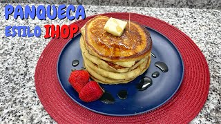 PANQUECA ESTILO IHOP  RECEITA DE PANQUECA AMERICANA SIMPLES FÁCIL E RÁPIDA  CAFÉ DA MANHÃ [upl. by Llert]