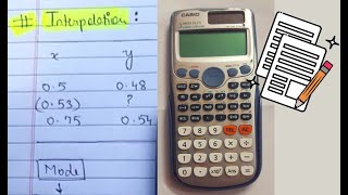 Interpolation On Calculator  fx991ES Plus [upl. by Eesdnil530]