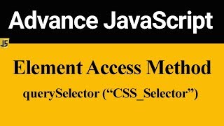 querySelector Method in JavaScript Hindi [upl. by Grochow]